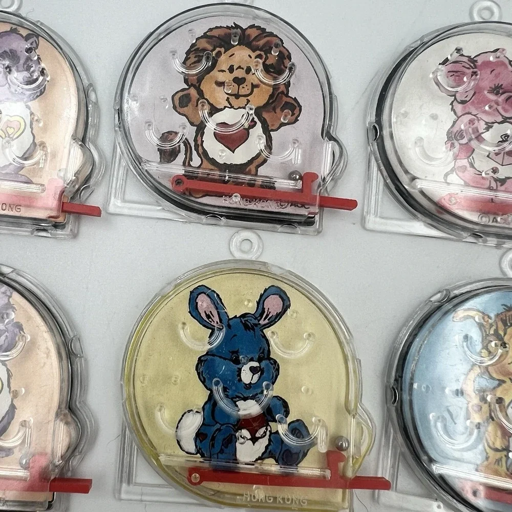 Vintage 1985 Care Bear Cousins Party Favors Pinball Game American Greeting Lot 6